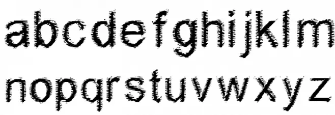 Woodbrush Font LOWERCASE
