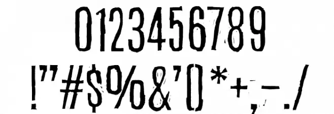 Woodcut Font OTHER CHARS