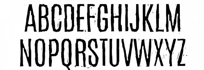 Woodcut Font UPPERCASE