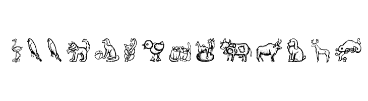 WoodcutAnimals  フリーフォントのダウンロード