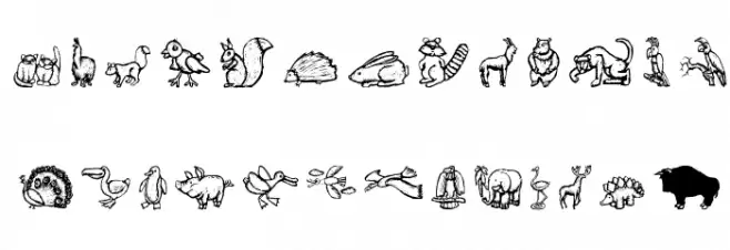 WoodcutAnimals 字体 大写