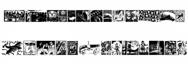 WoodcutBats 字体 大写