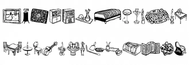 WoodcutFurnitures Caratteri MINUSCOLO