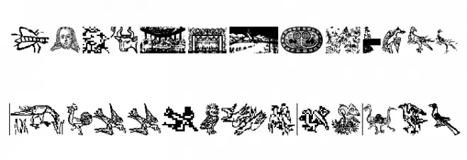 Woodcuts2007 خط أحرف كبيرة
