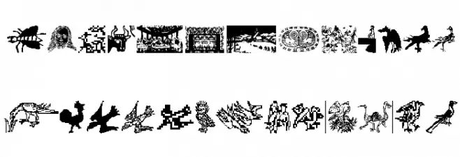 Woodcuts2007 Schriftart Kleinbuchstaben
