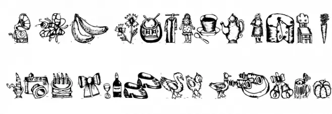 WoodcutsAgain خط أحرف صغيرة