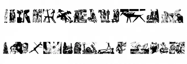WoodcutsFontissimo Font UPPERCASE