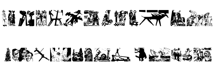 WoodcutsFontissimo Font LOWERCASE