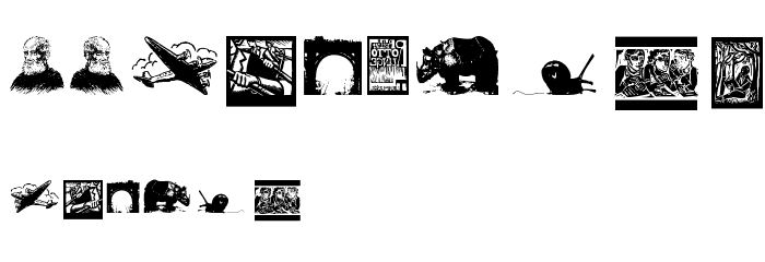 WoodcutsFound Font OTHER CHARS