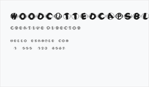 WoodcuttedCapsBlackFS Business Card