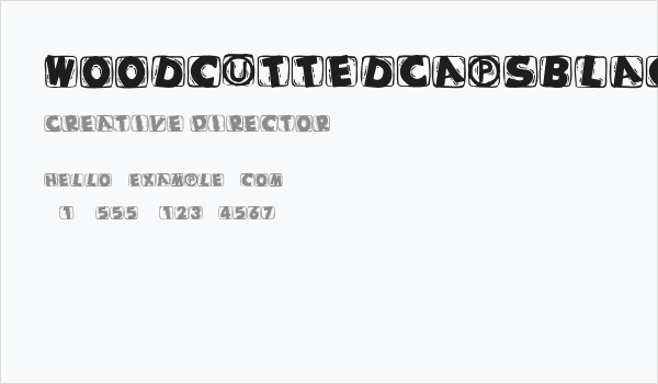 WoodcuttedCapsBlack Business Card