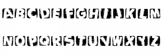 WoodcuttedCapsInvers フォント 大文字