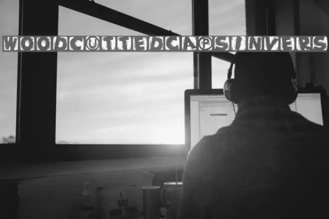 WoodcuttedCapsInvers Font examples