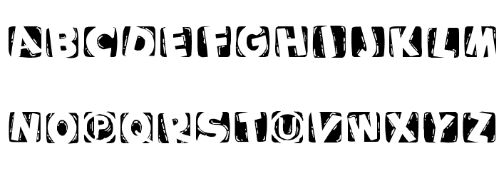 WoodcuttedCapsInvers Font LOWERCASE