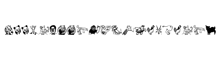 Woodcutter Animal Faces Font