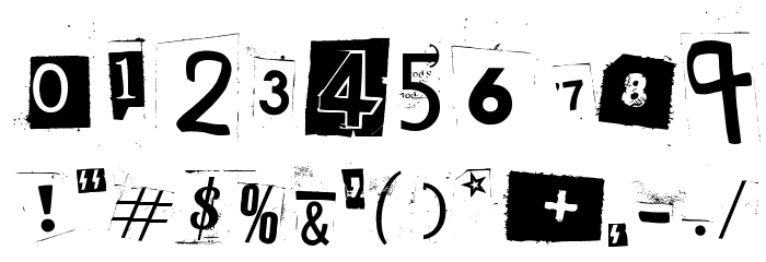 Woodcutter Anonymous part 2 Font OTHER CHARS