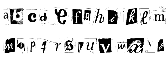 Woodcutter Anonymous part 2 Font LOWERCASE