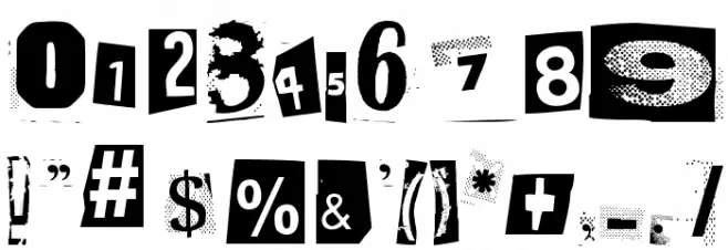 Woodcutter Anonymous Font OTHER CHARS