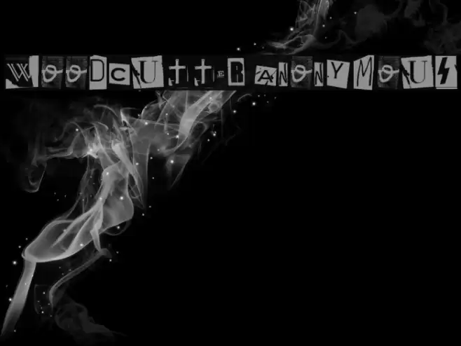 Woodcutter Anonymous Font examples