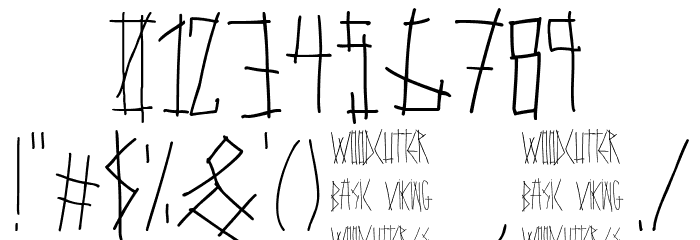 Woodcutter Basic Viking Font OTHER CHARS