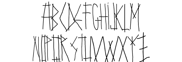 Woodcutter Basic Viking Font LOWERCASE