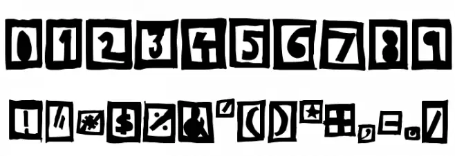 Woodcutter Black Square Font OTHER CHARS