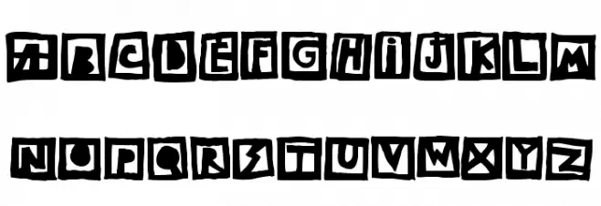 Woodcutter Black Square 字体 大写