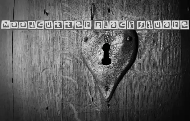 Woodcutter Black Square Font examples