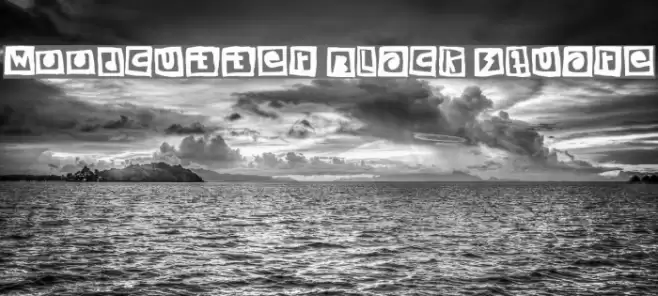 Woodcutter Black Square Font examples