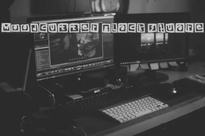 Woodcutter Black Square Font examples