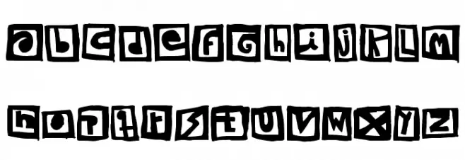 Woodcutter Black Square خط أحرف صغيرة