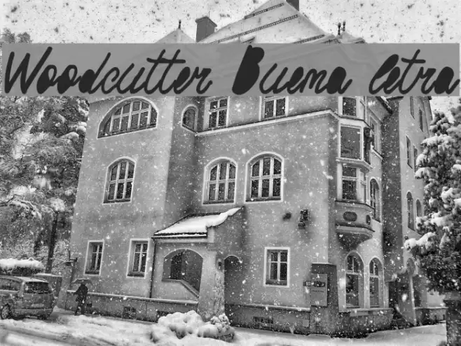 Woodcutter Buena letra Font examples