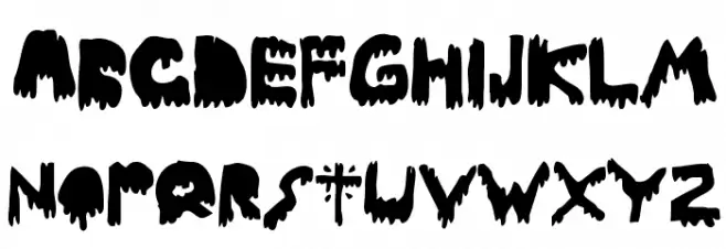 Woodcutter Dripping Nightmare v.01 خط أحرف كبيرة