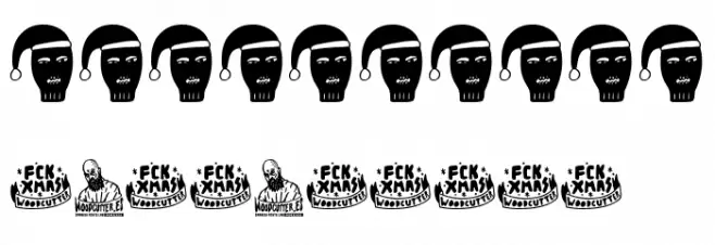 Woodcutter FCK XMAS Font OTHER CHARS
