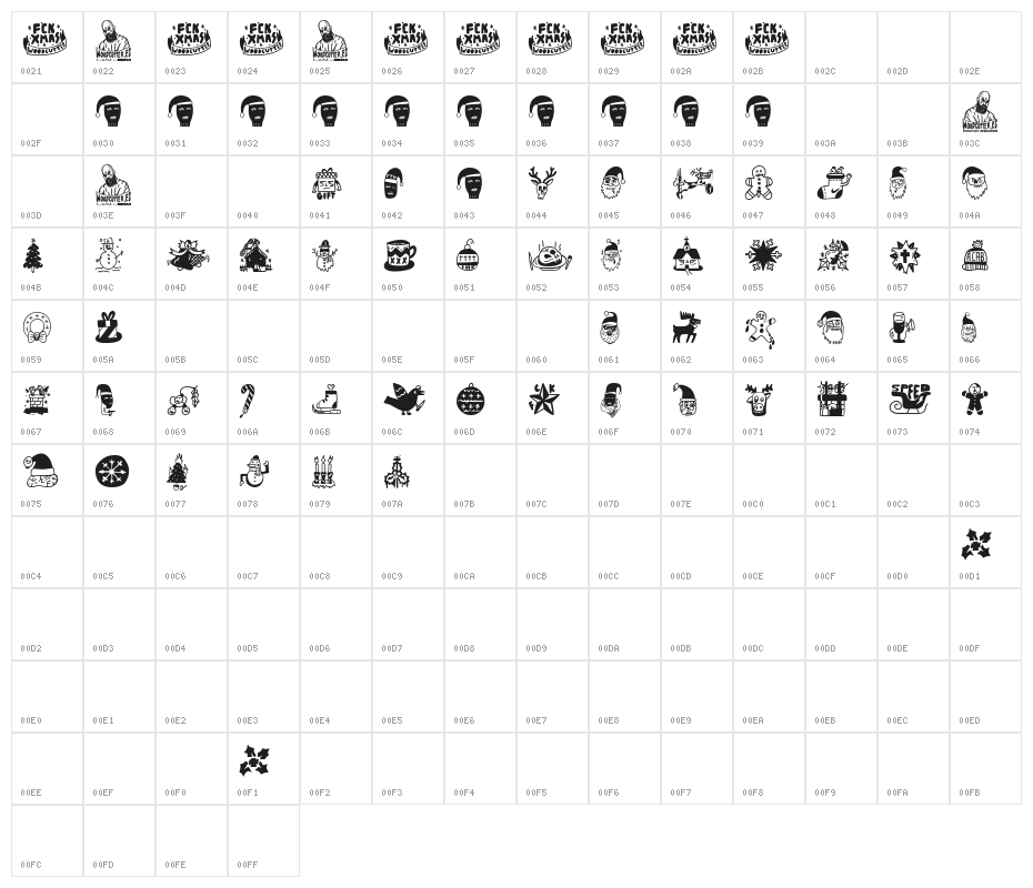 Woodcutter FCK XMAS Character Map