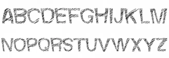Woodcutter Fine Scketch Fonte MAIÚSCULAS