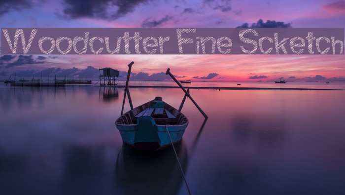 Woodcutter Fine Scketch Font examples
