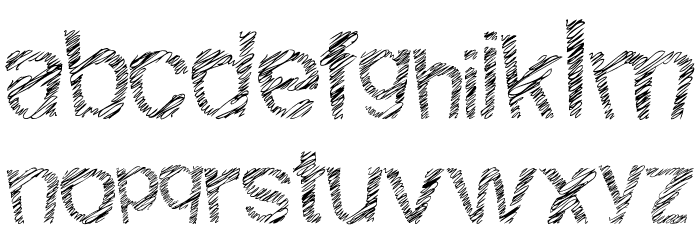 Woodcutter Fine Scketch Font LOWERCASE