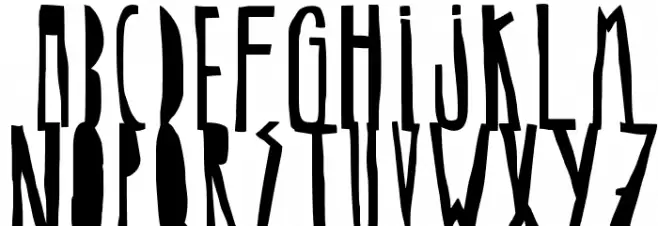 Woodcutter Gigantismo Font UPPERCASE