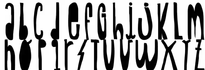 Woodcutter Gigantismo Schriftart Kleinbuchstaben