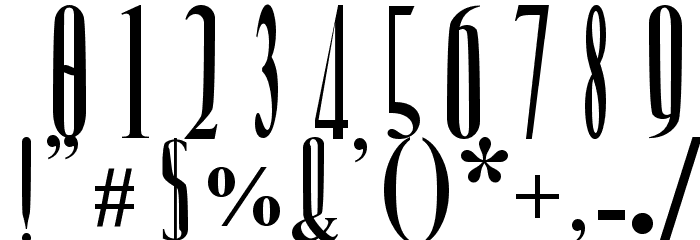 Woodcutter Jet-Set Font OTHER CHARS