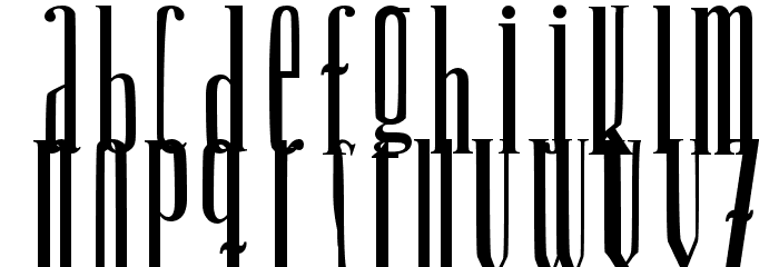 Woodcutter Jet-Set Font LOWERCASE