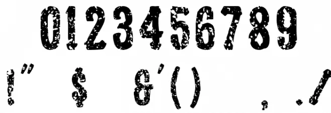 Woodcutter Justice Font OTHER CHARS