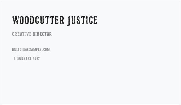 Woodcutter Justice Business Card