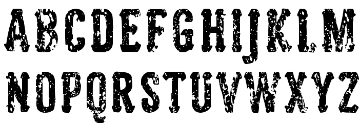 Woodcutter Justice Font LOWERCASE