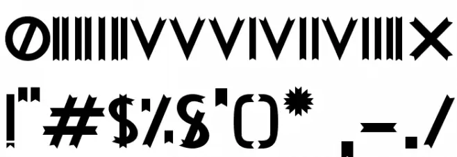 Woodcutter MMXV Font OTHER CHARS