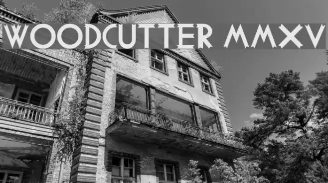 Woodcutter MMXV Font examples