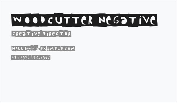 Woodcutter Negative Business Card