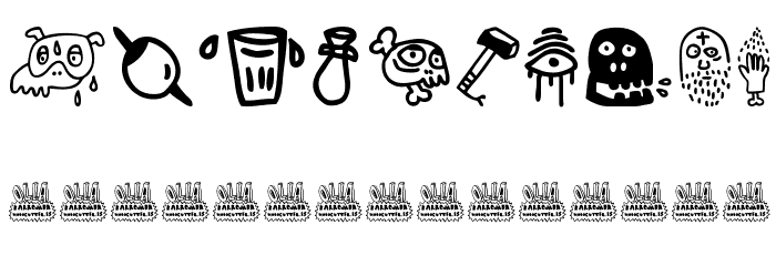 Woodcutter Olla Barrejada Font OTHER CHARS