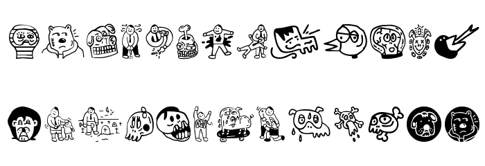 Woodcutter Olla Barrejada Font LOWERCASE